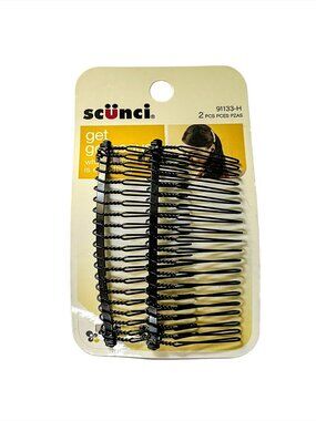 VINTAGE 2010s Scünci Metal Wire Hair Combs - Set of 2
